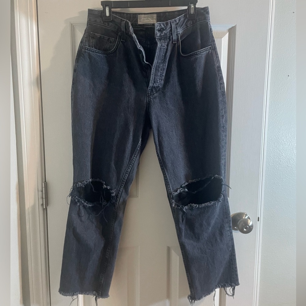 Everlane Curvy 90’s Cheeky Straight Lean in Dark Gray Size 30 Regular